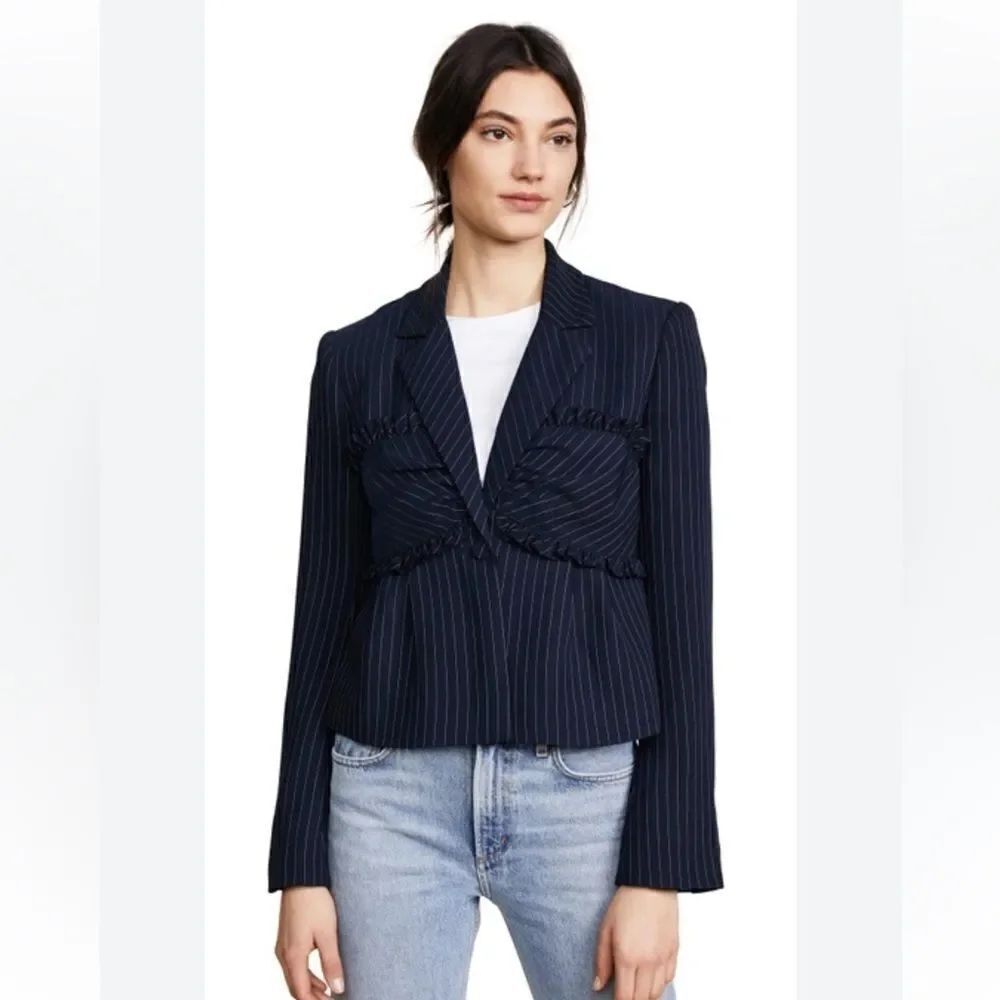 Cinq A Sept Pinstripe Bustier Blazer